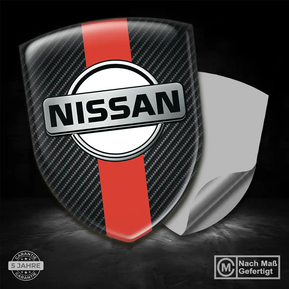 Nissan Silikon Aufkleber Wappen Modernes Design