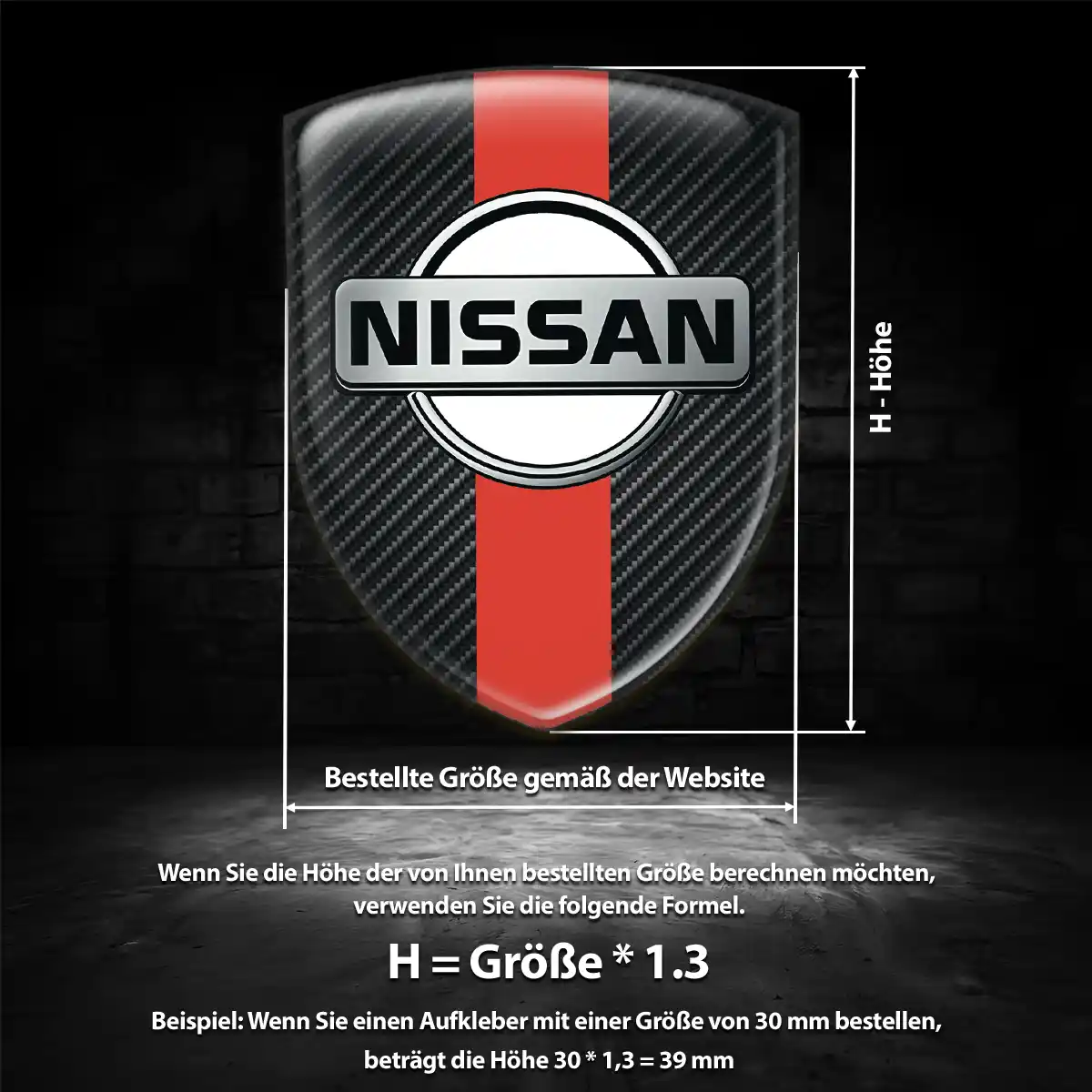 Nissan Silikon Aufkleber Wappen Modernes Design