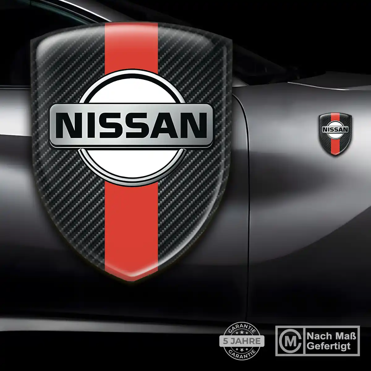 Nissan Silikon Aufkleber Wappen Modernes Design