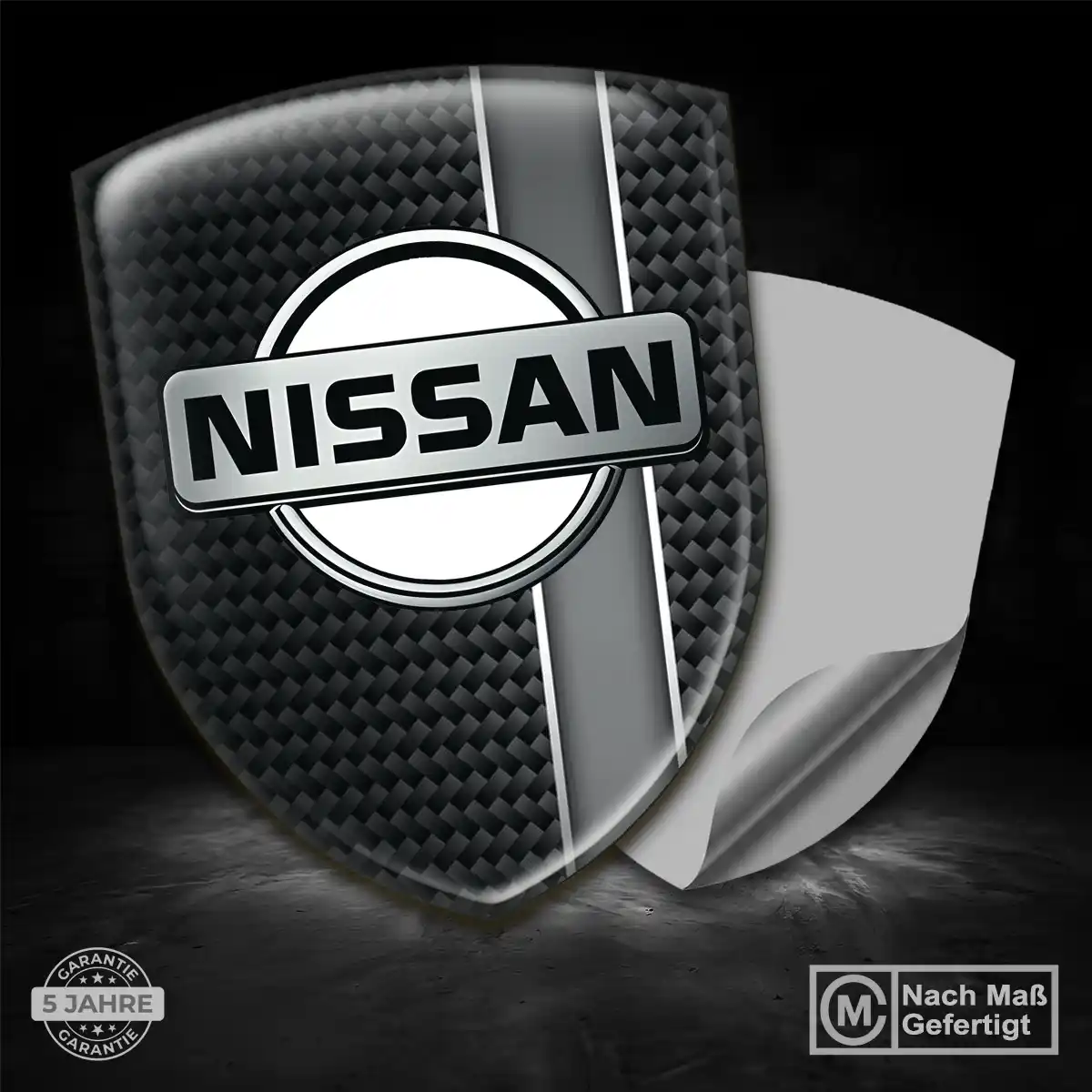 Nissan Silikon Aufkleber Wappen Premium-Edition