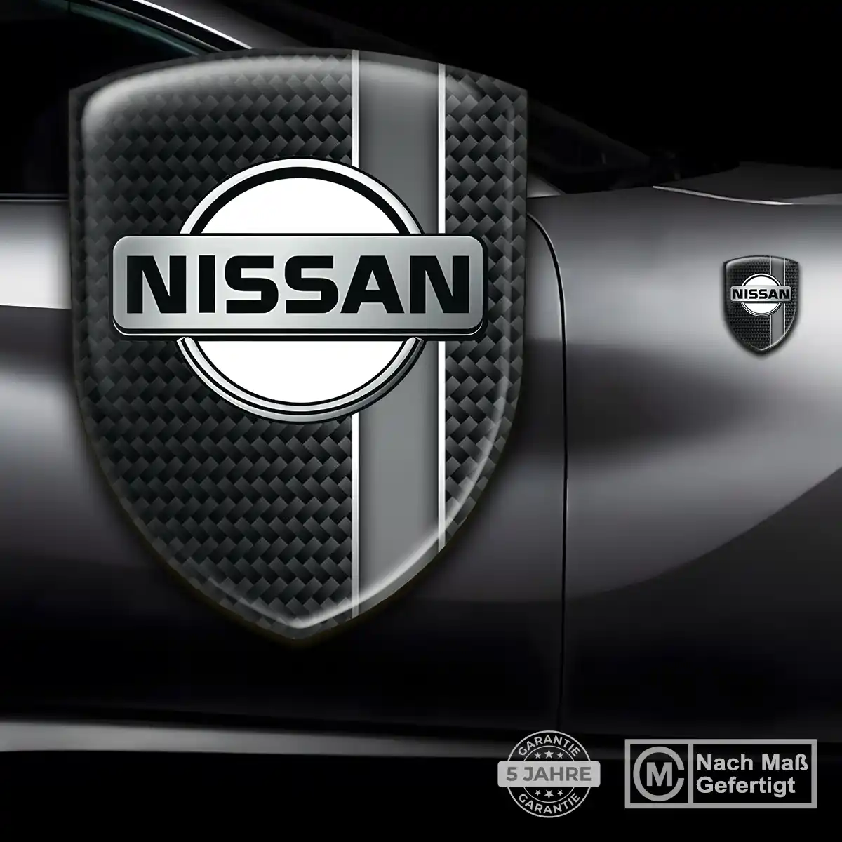 Nissan Silikon Aufkleber Wappen Premium-Edition