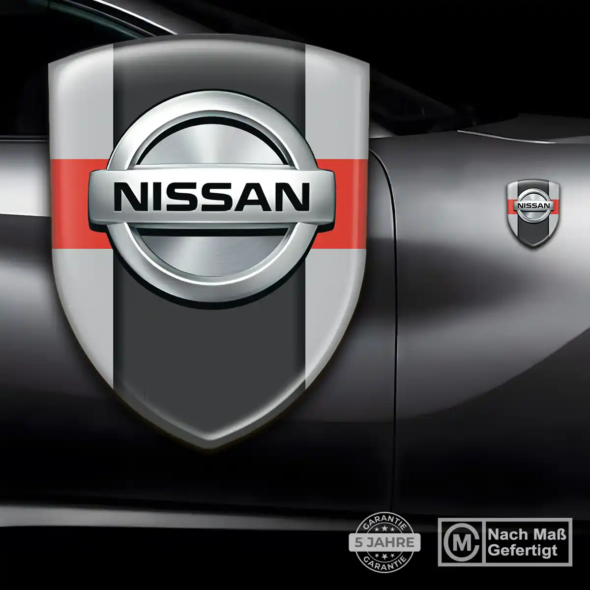 Nissan Silikon Aufkleber Wappen Tuningfahrzeug