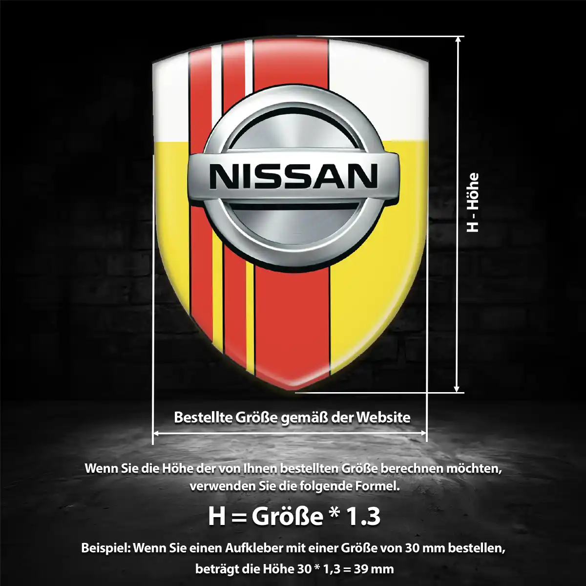 Nissan Wappen Aufkleber Ausdrucksstarkes Design
