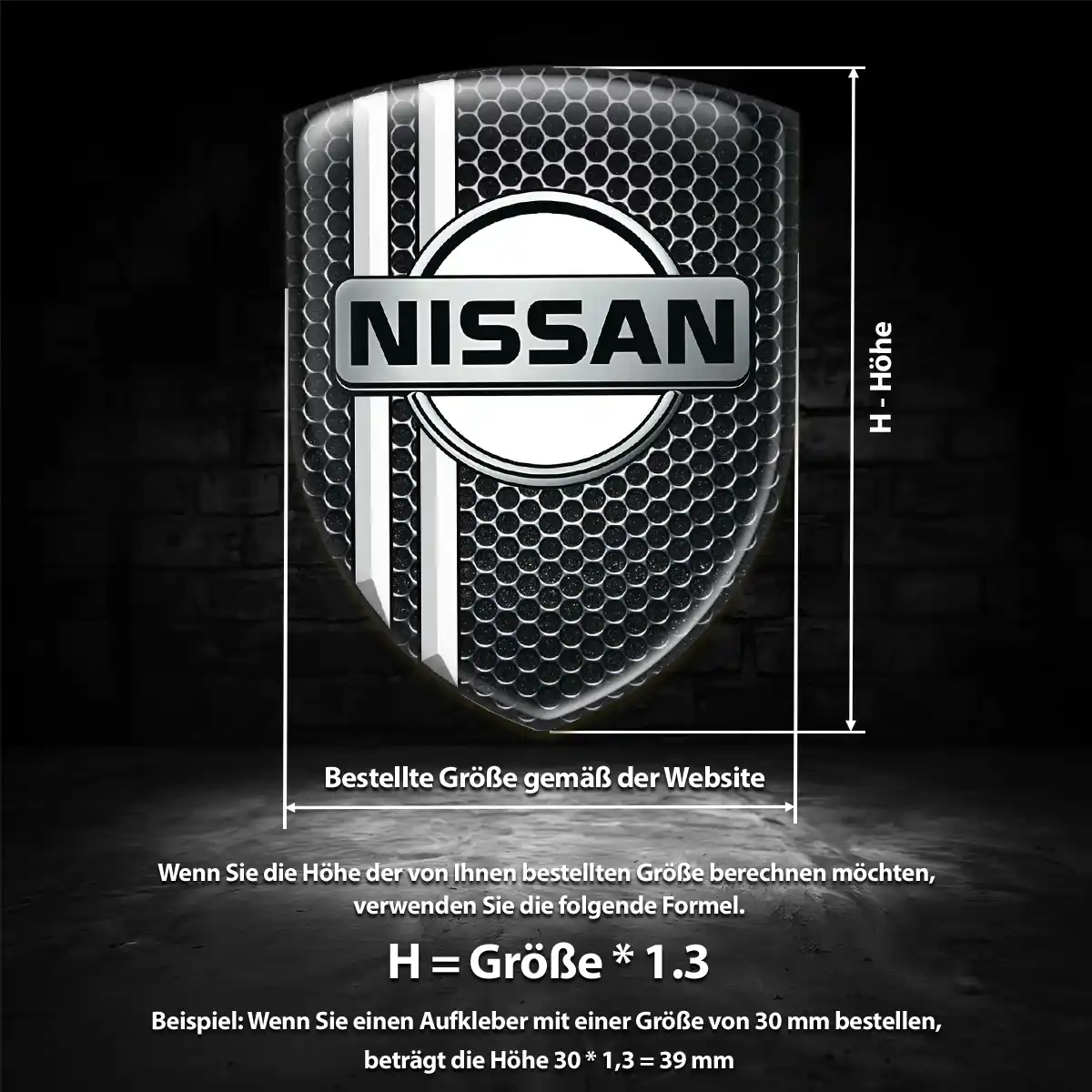 Nissan Wappen Aufkleber Auto Hochwertiges Harz