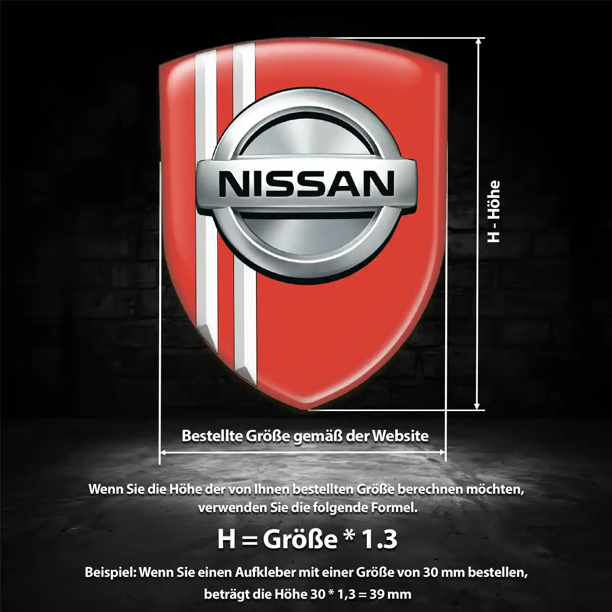 Nissan Wappen Aufkleber Auto Interieurdesign
