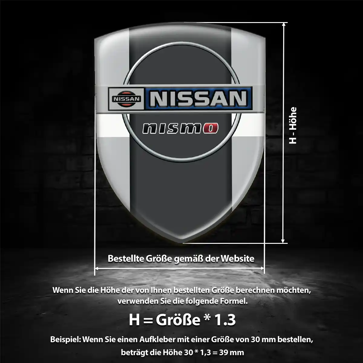Nissan Wappen Aufkleber Auto Premium-Edition