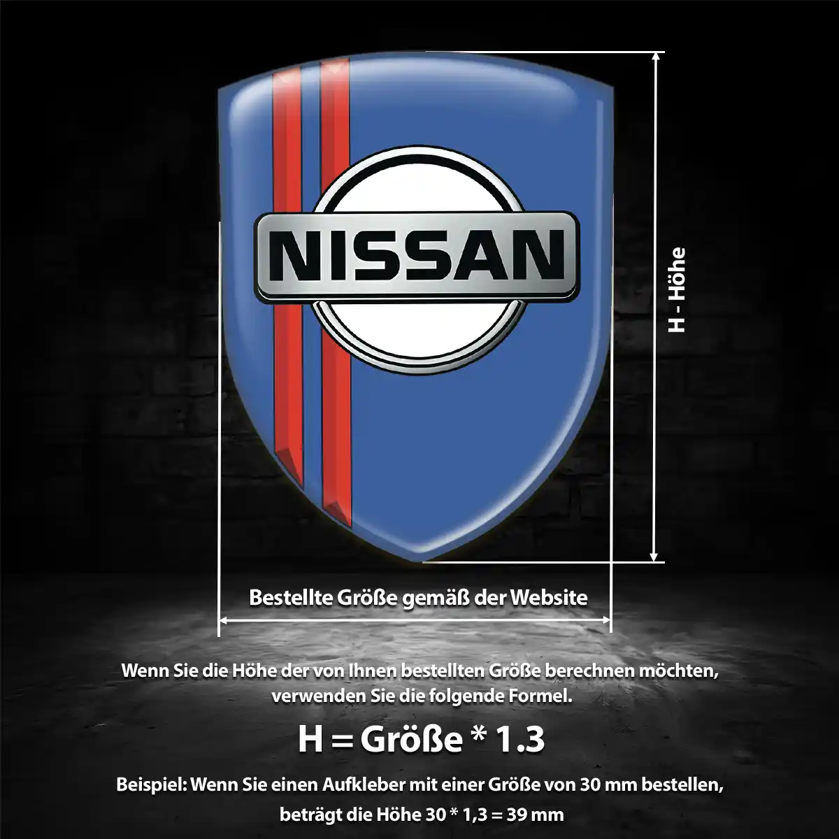 Nissan Wappen Aufkleber Elegantes Design