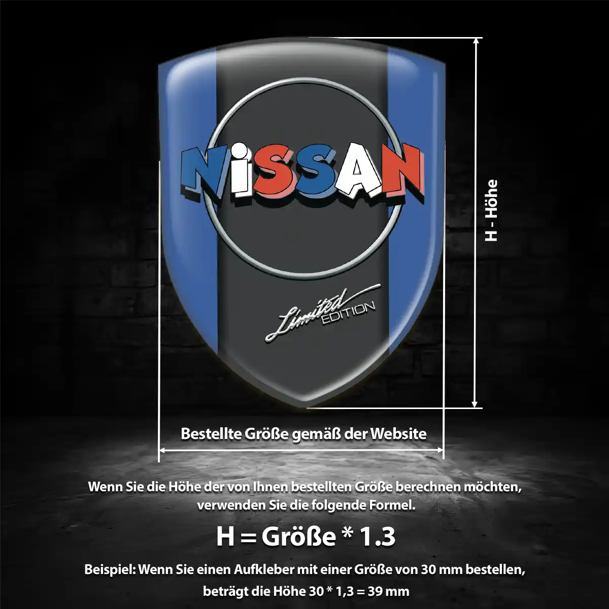 Nissan Wappen Aufkleber Emblem Anspruchsvolles Design