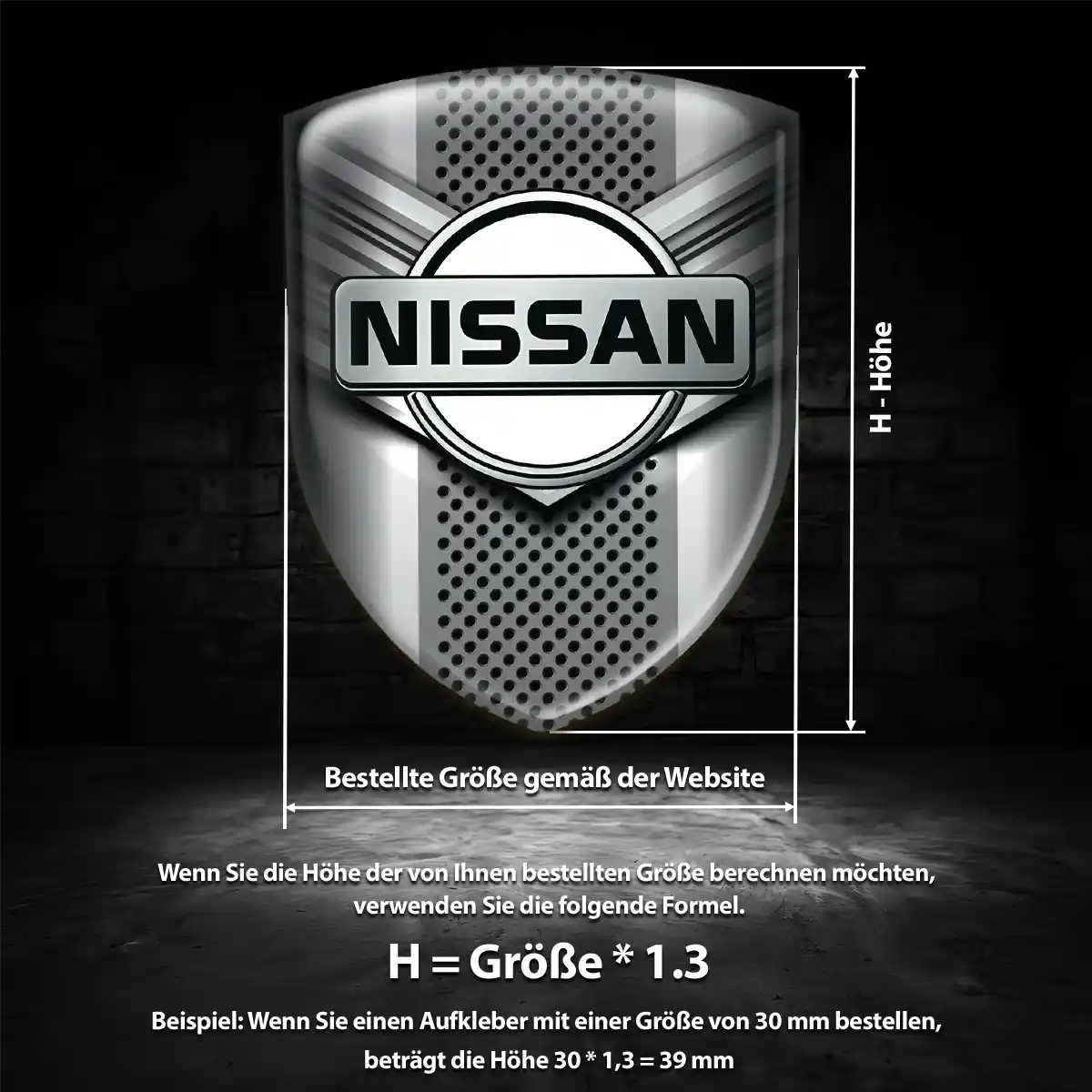 Nissan Wappen Aufkleber Emblem Auto Edles Design