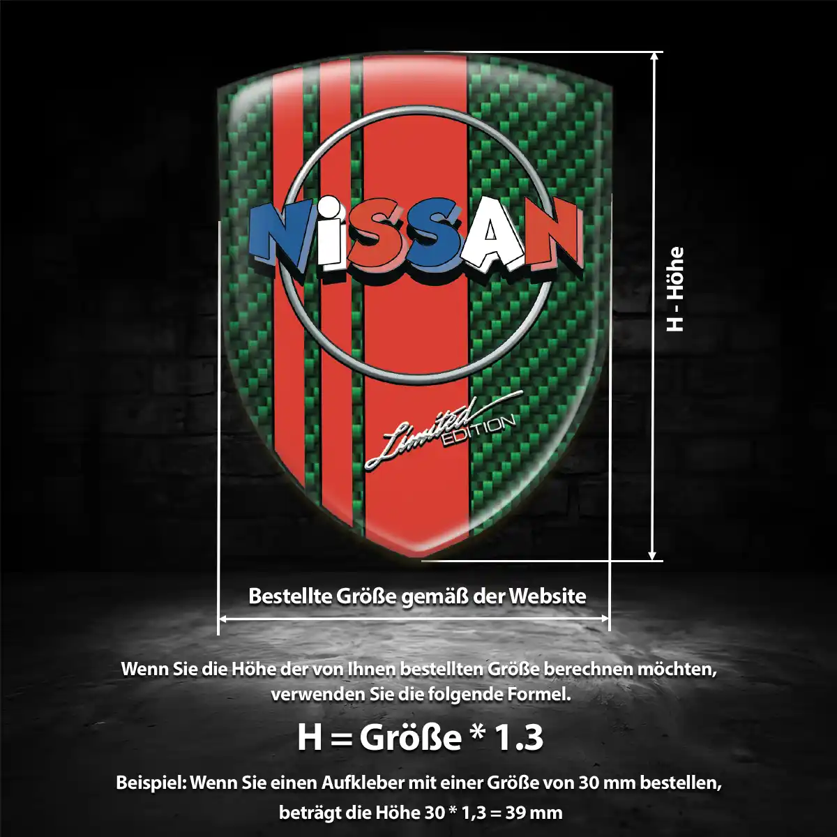 Nissan Wappen Aufkleber Emblem Auto Hochwertiges Harz