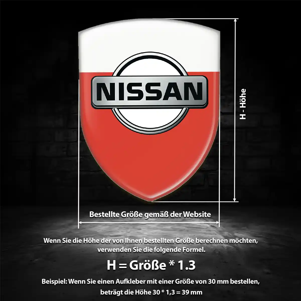 Nissan Wappen Aufkleber Emblem Auto Interieurdesign