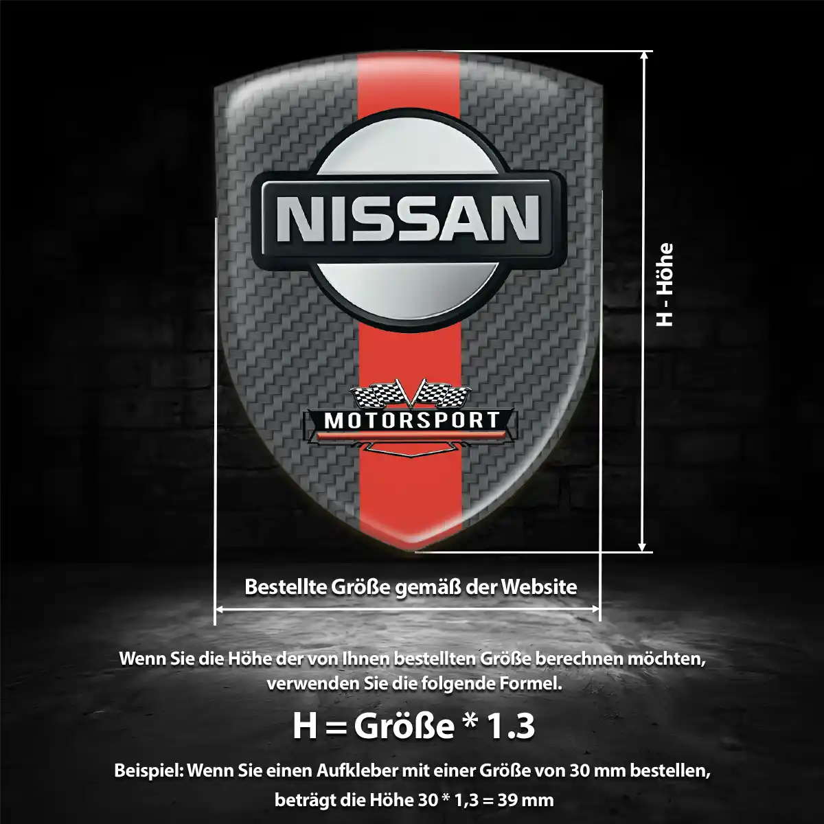 Nissan Wappen Aufkleber Emblem Edles Design