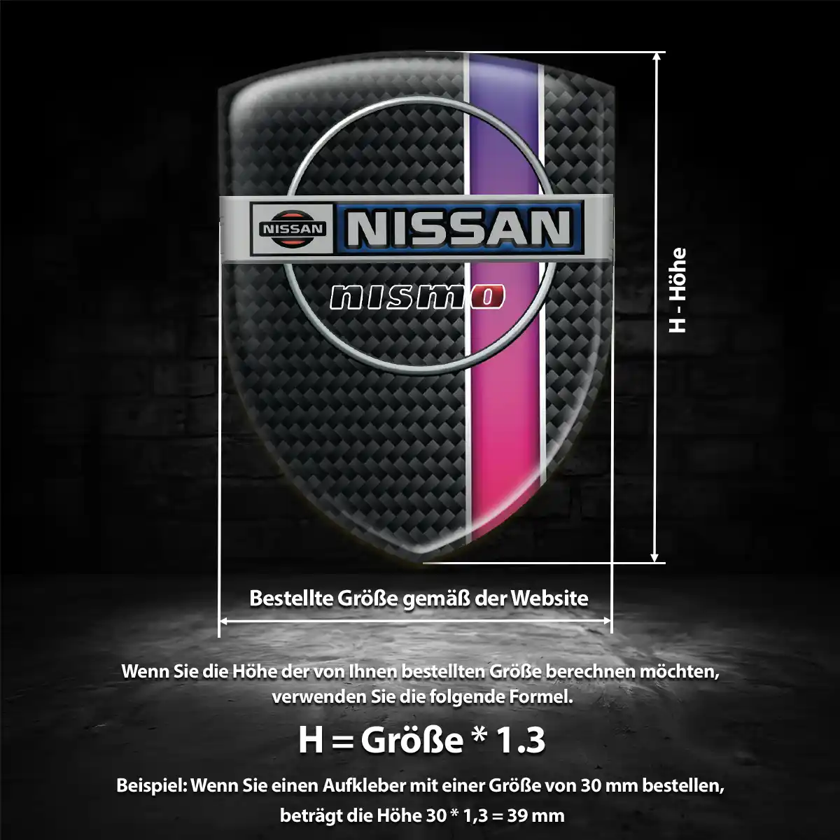Nissan Wappen Aufkleber Emblem Elegantes Design