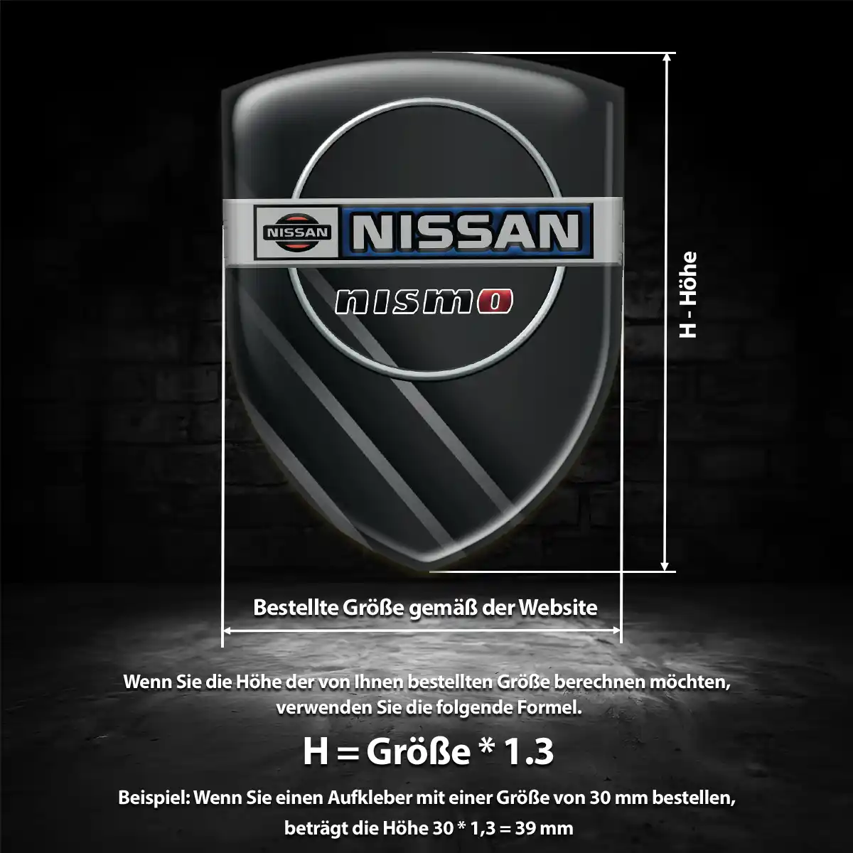 Nissan Wappen Aufkleber Emblem Erstklassige Qualität