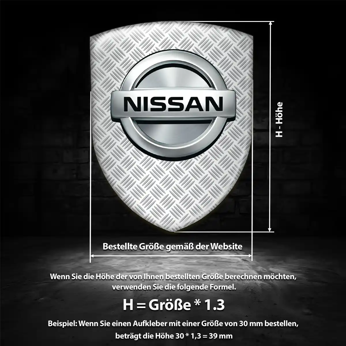 Nissan Wappen Aufkleber Emblem Exterieurdesign
