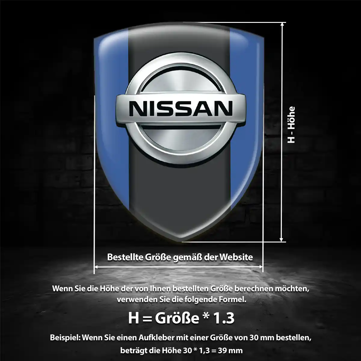 Nissan Wappen Aufkleber Emblem Höchste Qualität
