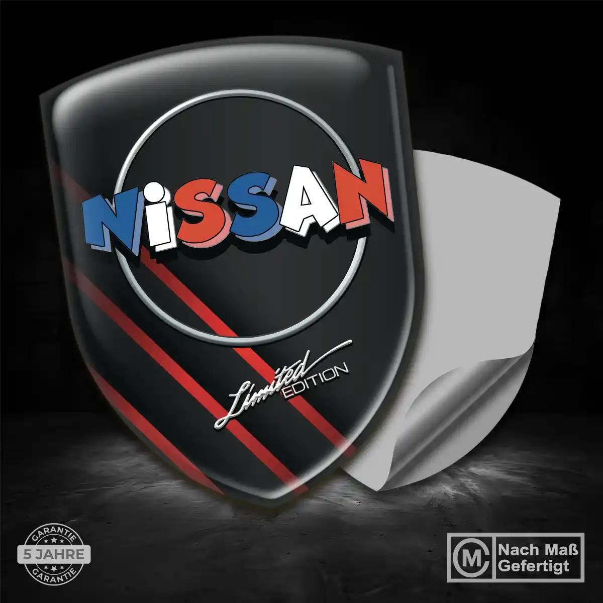 Nissan Wappen Aufkleber Emblem Interieurdesign