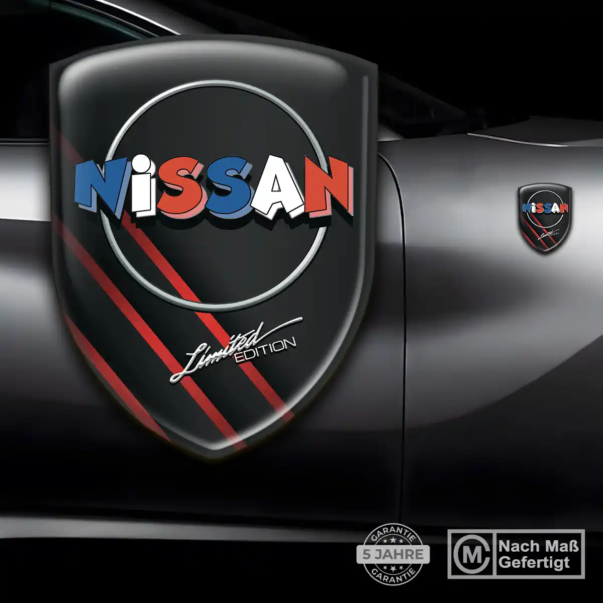 Nissan Wappen Aufkleber Emblem Interieurdesign