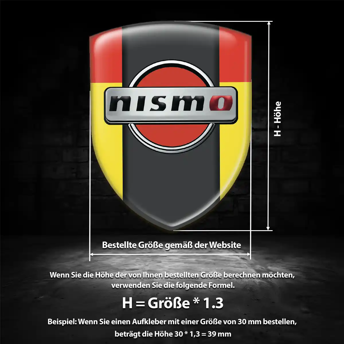 Nissan Wappen Aufkleber Emblem Luxus-Edition