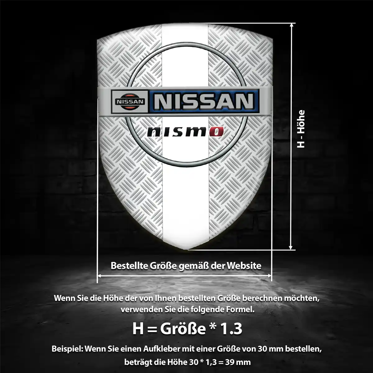 Nissan Wappen Aufkleber Emblem Premiumqualität