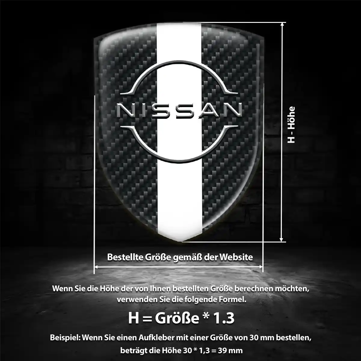Nissan Wappen Aufkleber Emblem Stilvolles Design