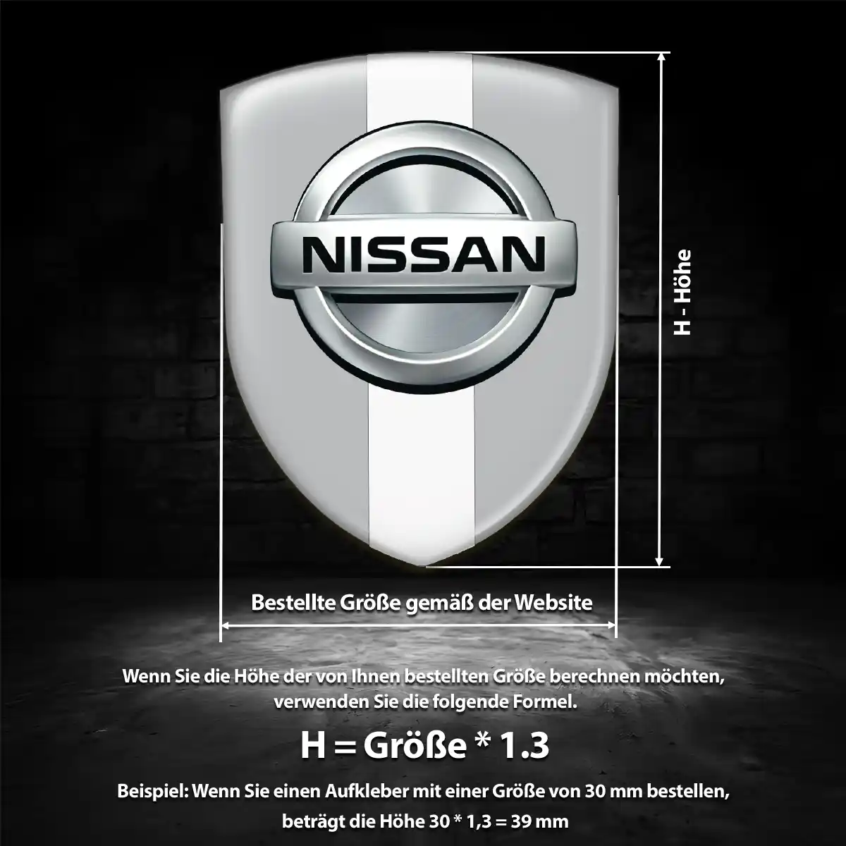 Nissan Wappen Aufkleber Emblem Tuningfahrzeug