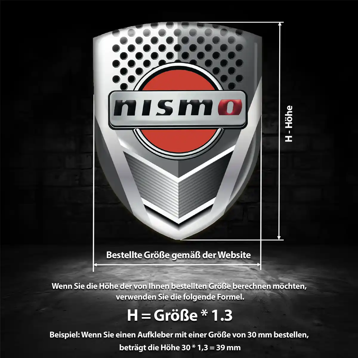 Nissan Wappen Aufkleber Hochwertiges Harz