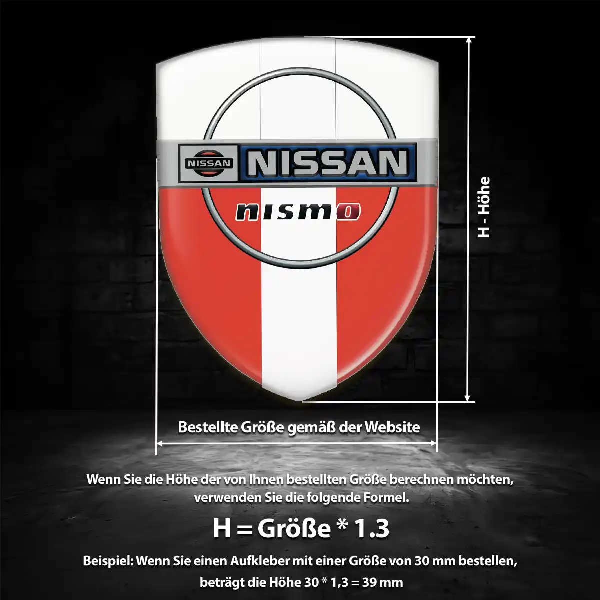 Nissan Wappen Aufkleber Interieurdesign