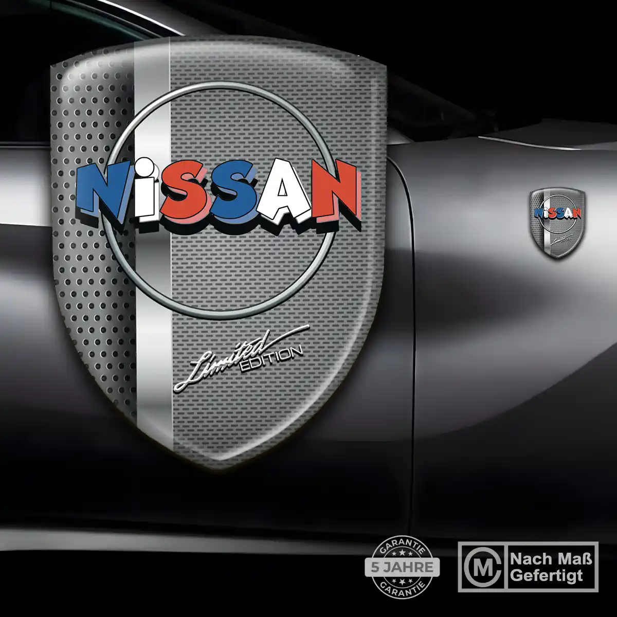 Nissan Wappen Aufkleber Tuningfahrzeug