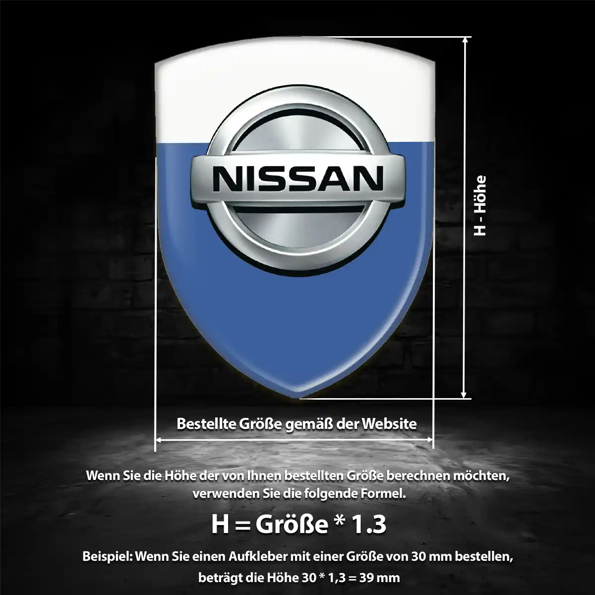 Nissan Wappen Emblem Aufkleber Ausdrucksstarkes Design