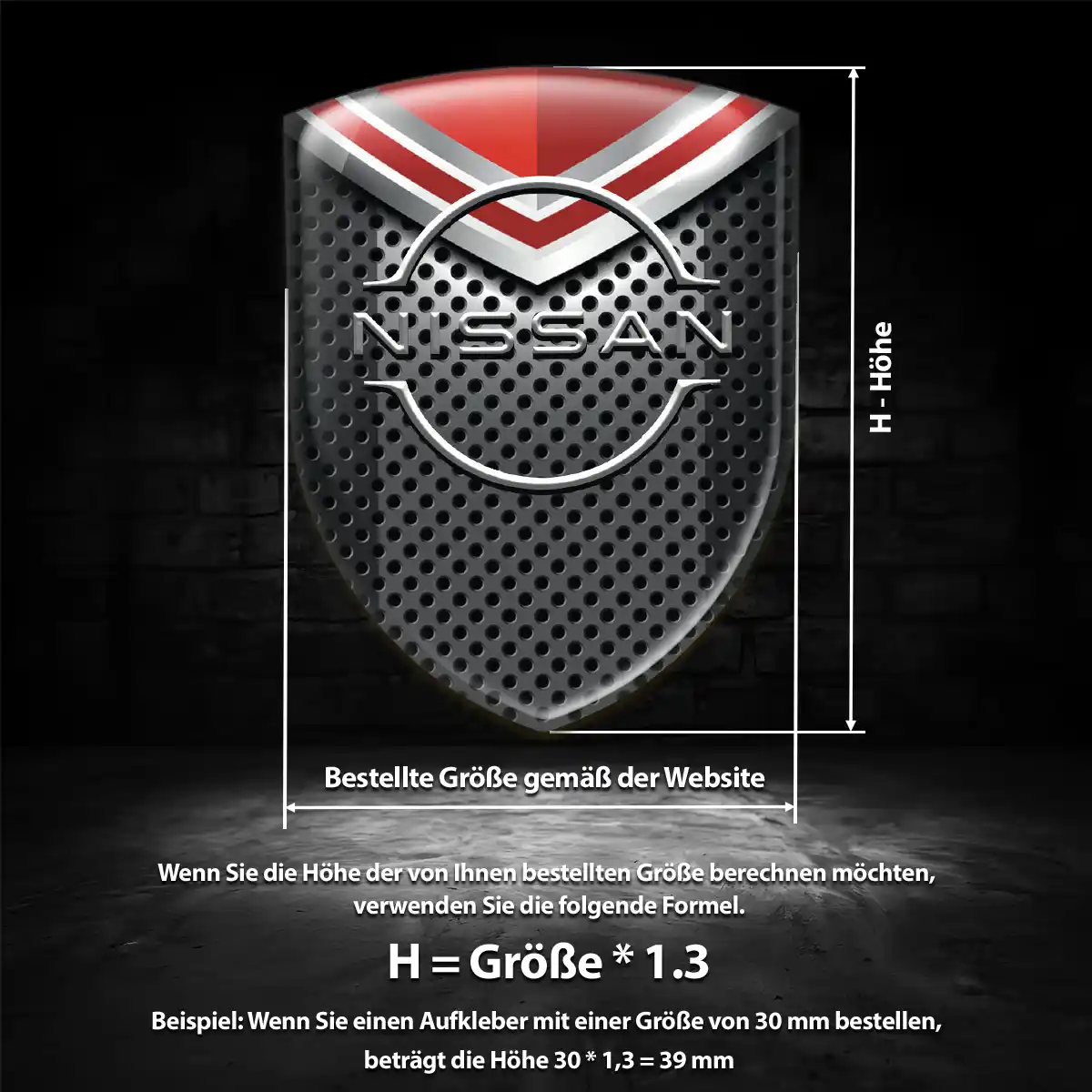 Nissan Wappen Emblem Aufkleber Auto Edles Design