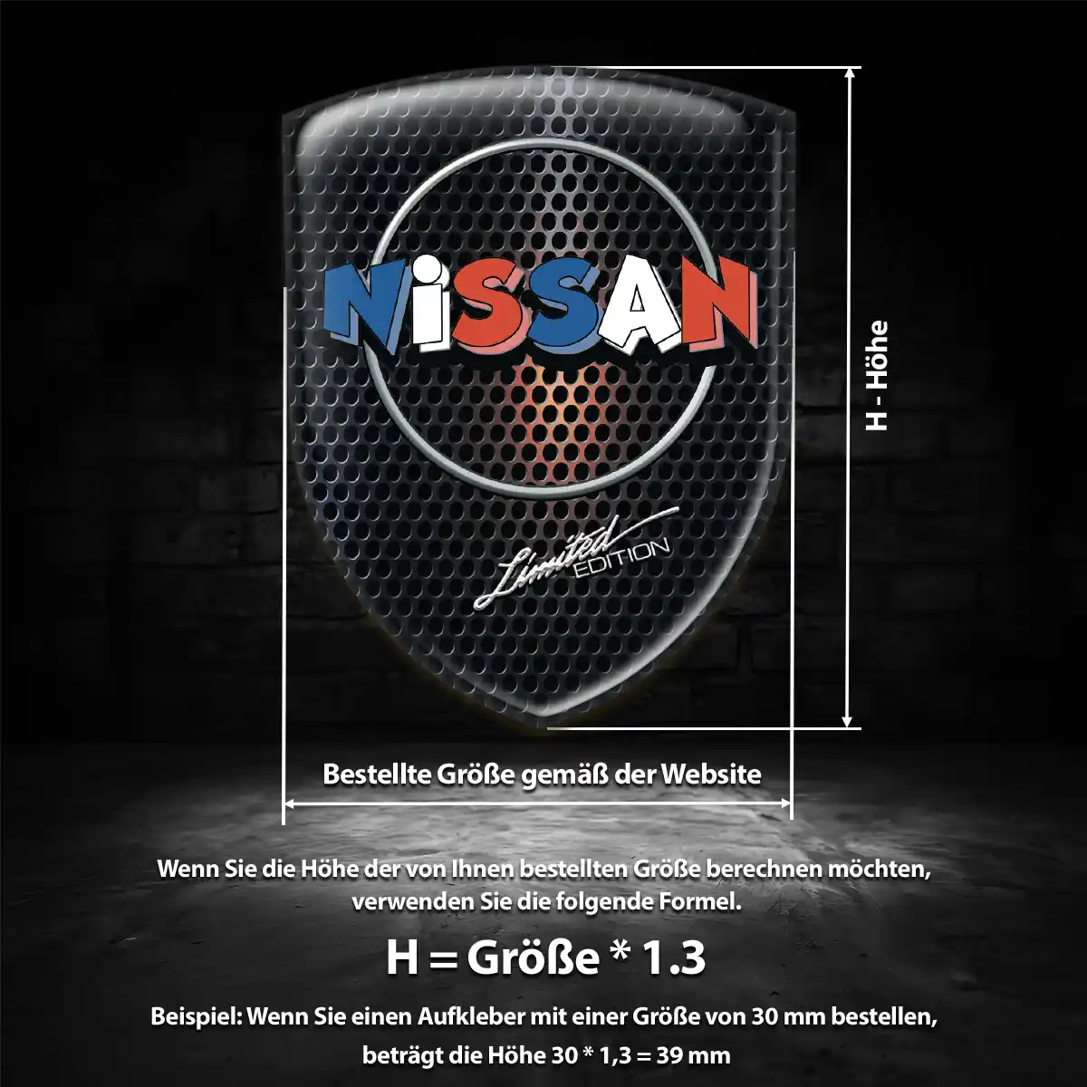 Nissan Wappen Emblem Aufkleber Auto Erstklassige Qualität
