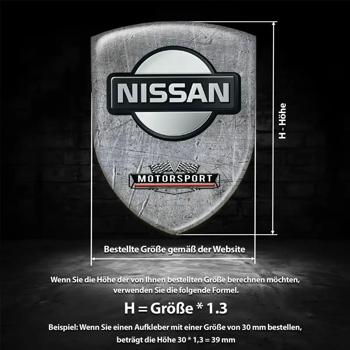 Nissan Wappen Emblem Aufkleber Auto Exterieurdesign