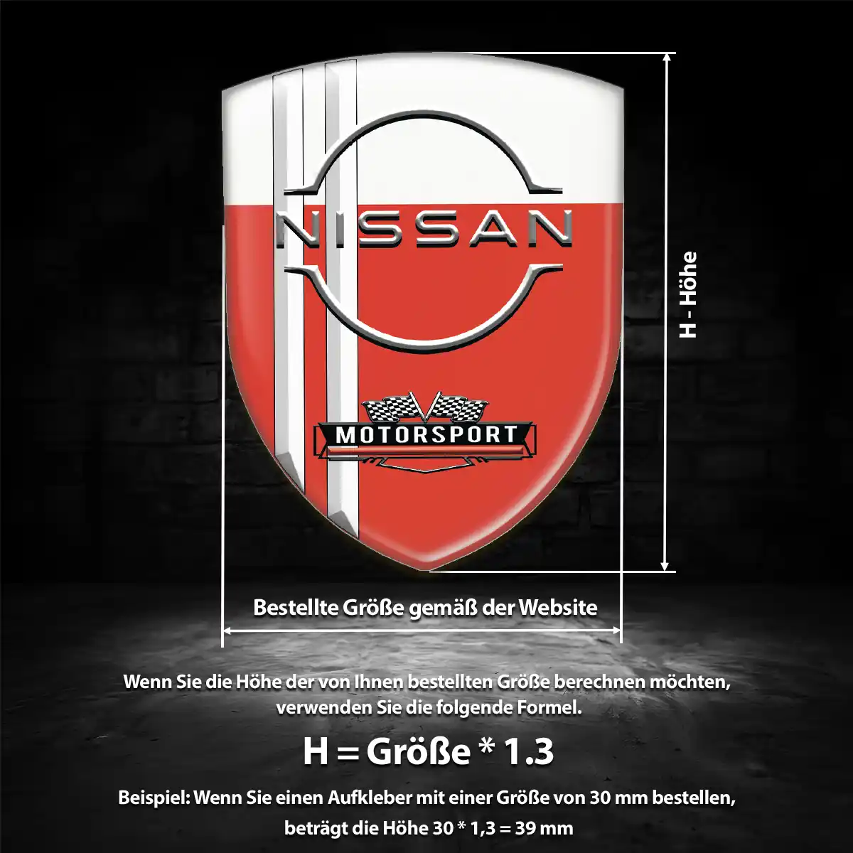 Nissan Wappen Emblem Aufkleber Auto Höchste Qualität