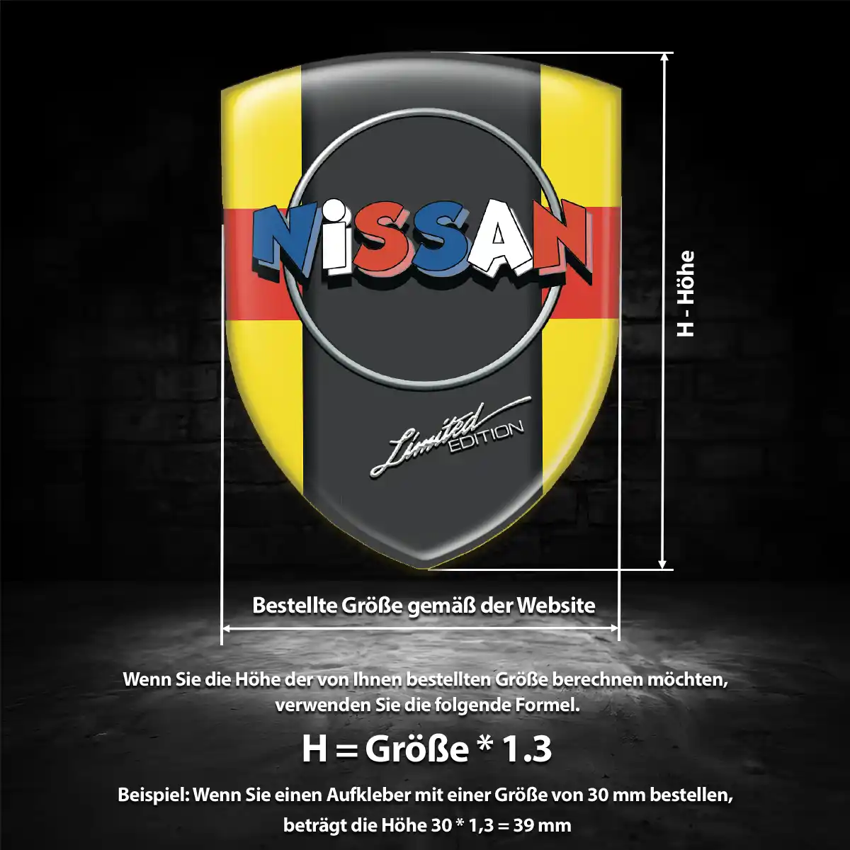 Nissan Wappen Emblem Aufkleber Auto Hohe Qualität
