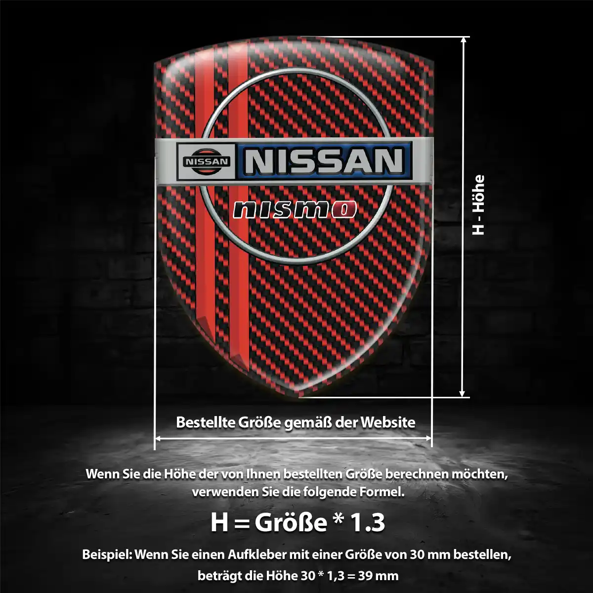 Nissan Wappen Emblem Aufkleber Auto Limitierte Auflage