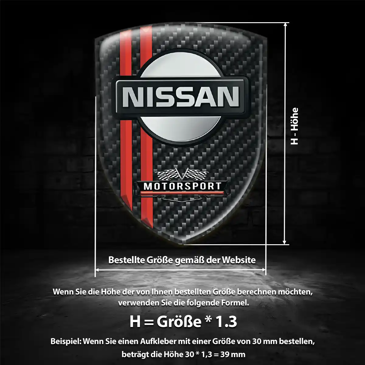 Nissan Wappen Emblem Aufkleber Auto Luxus-Edition