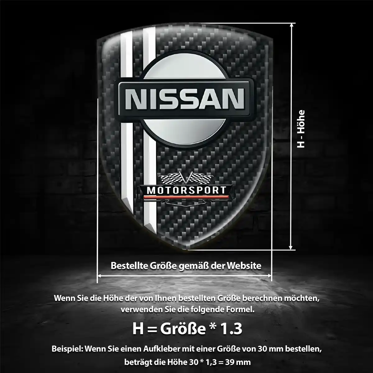 Nissan Wappen Emblem Aufkleber Auto Markenedition