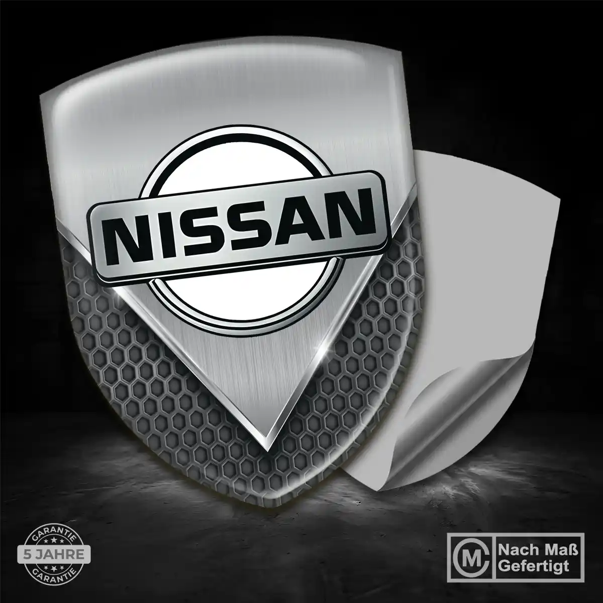 Nissan Wappen Emblem Aufkleber Auto Premium-Edition