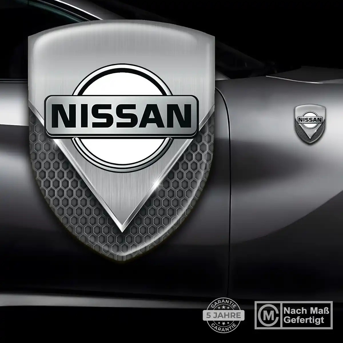 Nissan Wappen Emblem Aufkleber Auto Premium-Edition