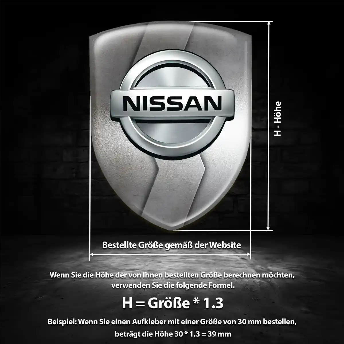 Nissan Wappen Emblem Aufkleber Auto Tuningfahrzeug