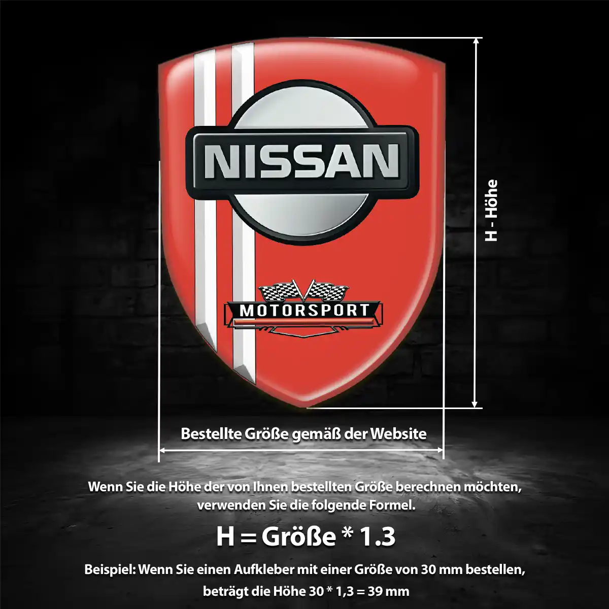 Nissan Wappen Emblem Aufkleber Erstklassige Qualität