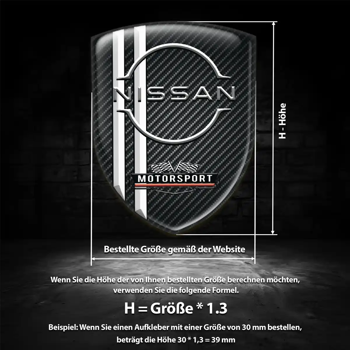 Nissan Wappen Emblem Aufkleber Exterieurdesign