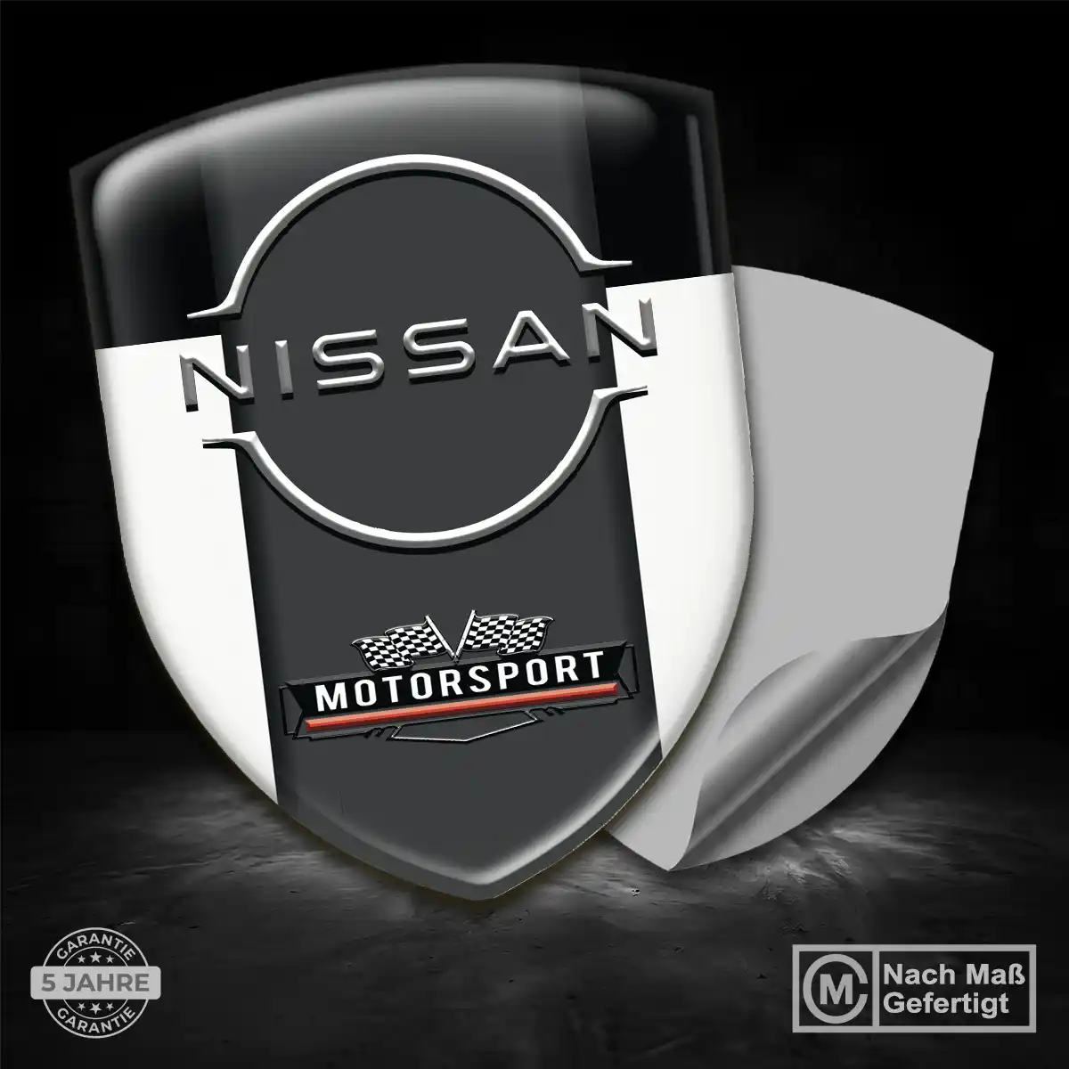 Nissan Wappen Emblem Aufkleber Interieurdesign