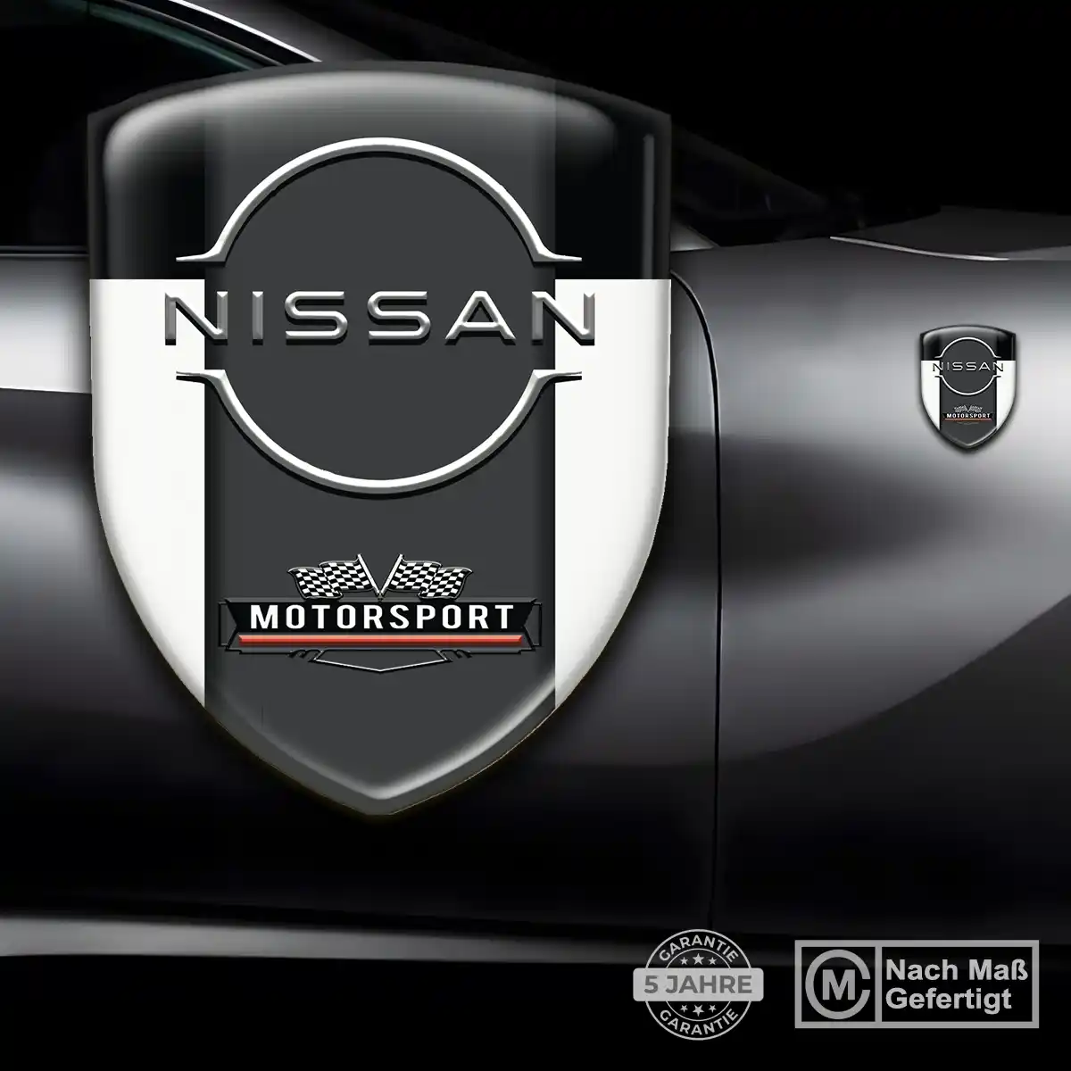 Nissan Wappen Emblem Aufkleber Interieurdesign