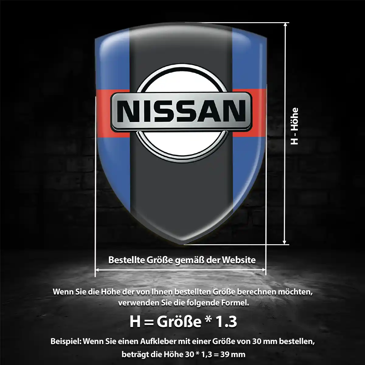 Nissan Wappen Emblem Aufkleber Limitierte Auflage