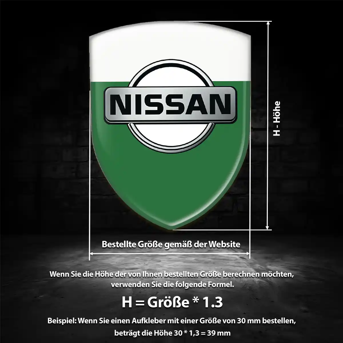 Nissan Wappen Emblem Aufkleber Modernes Design