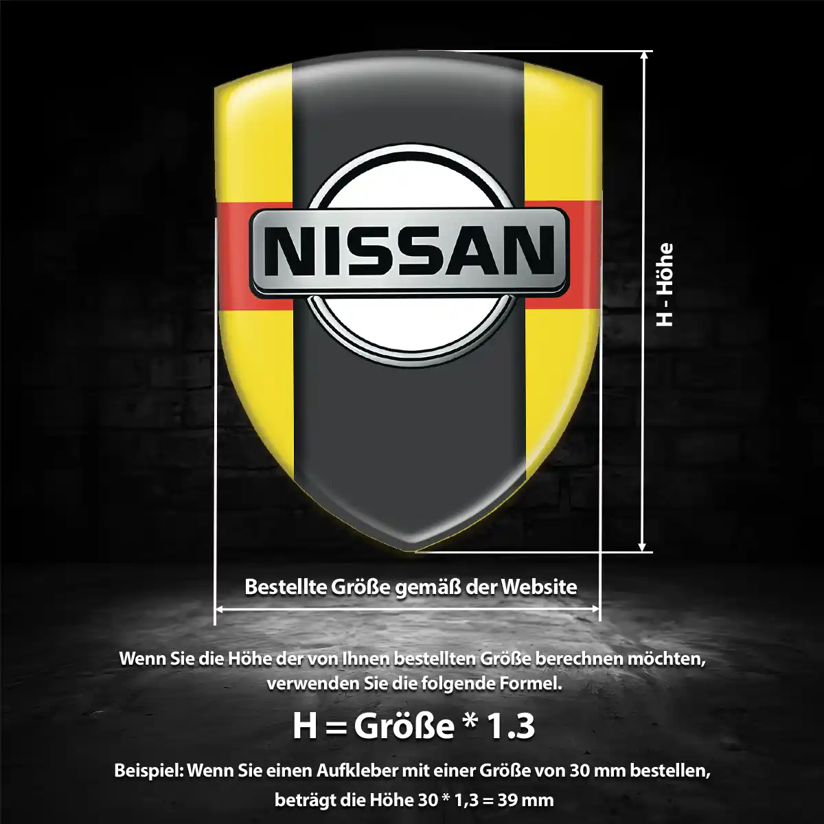 Nissan Wappen Emblem Aufkleber Premiumqualität