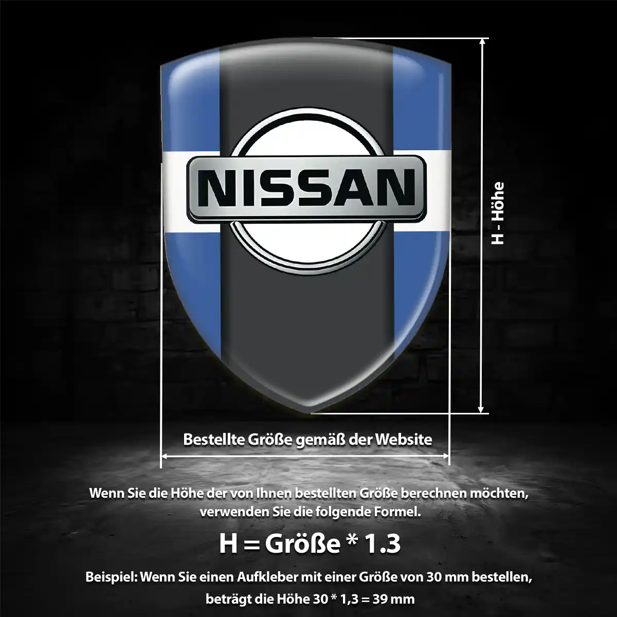 Nissan Wappen Emblem Interieurdesign
