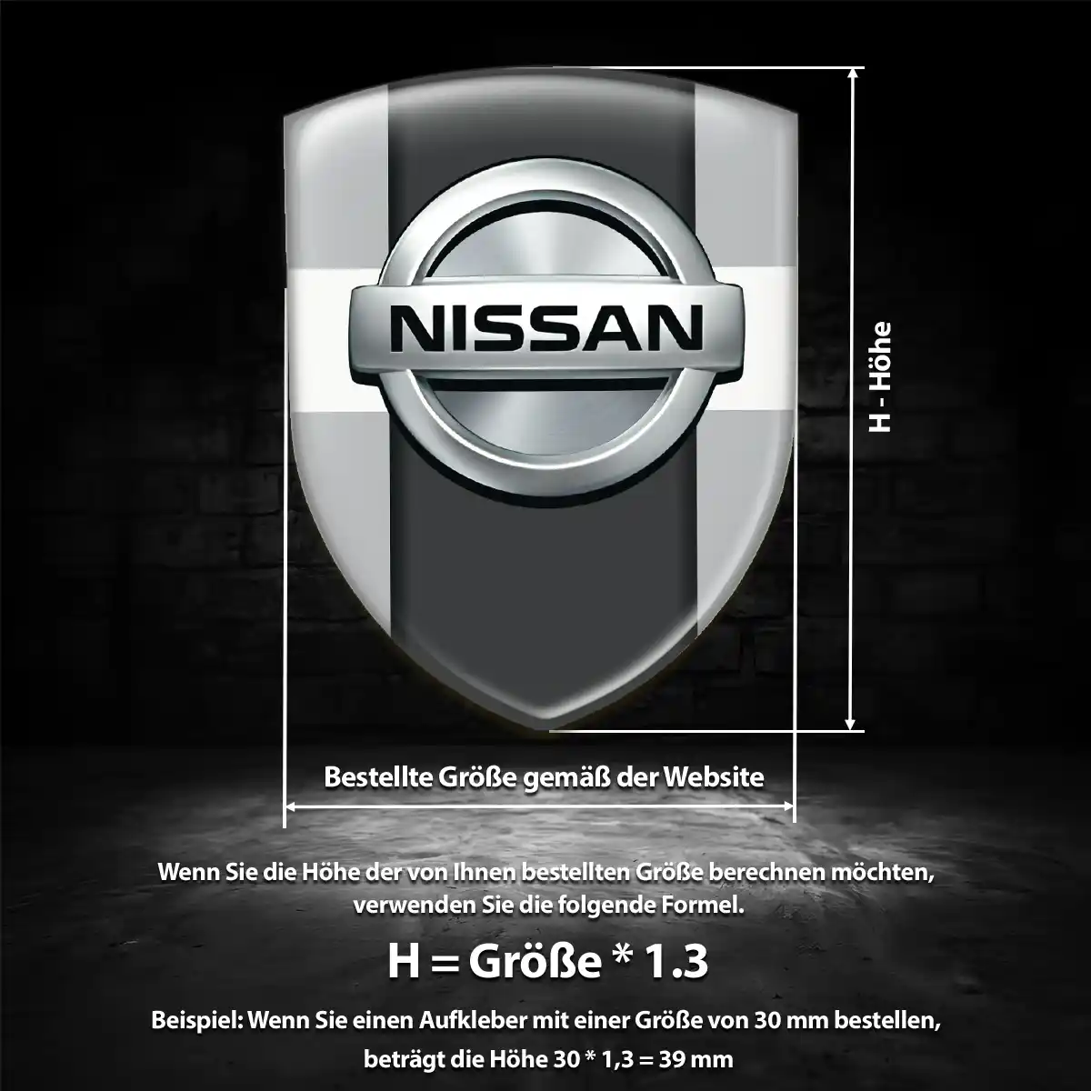 Nissan Wappen Emblem Premiumqualität